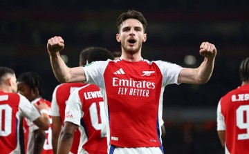 震撼!26岁赖斯破门,连进2粒圆月弯刀世界波,惊艳全场